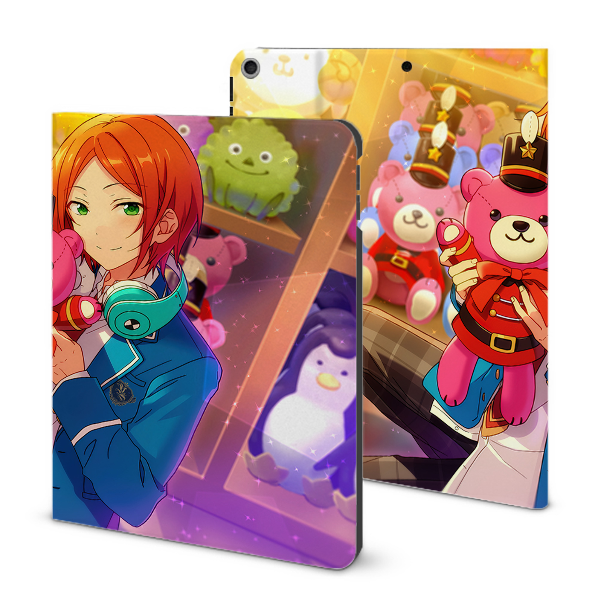（画像用） あんさんぶるスターズ! Ensemble Stars IPad ケース ブック型 PUレザー TPU 耐衝撃 軽量 薄型 ペン収納なし 全面保護 IPad 各モデル対応